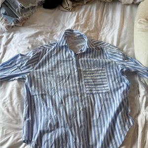 AYR Blue and White Striped Shirt